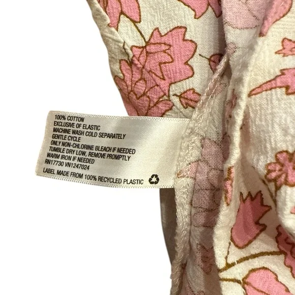 🐣 SALE 
Universal Thread XS Dress 100% Cotton Pink Floral Smocked Puff Sleeve - Picture 3 of 5